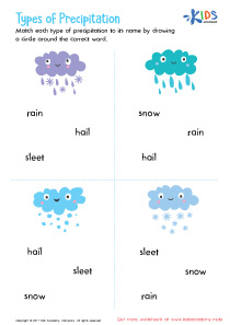 Types of Precipitation Printable: Free Worksheet for Kids